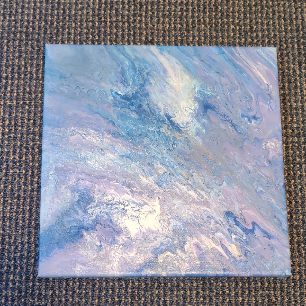 Abstract Blue and Purple Canvas Art